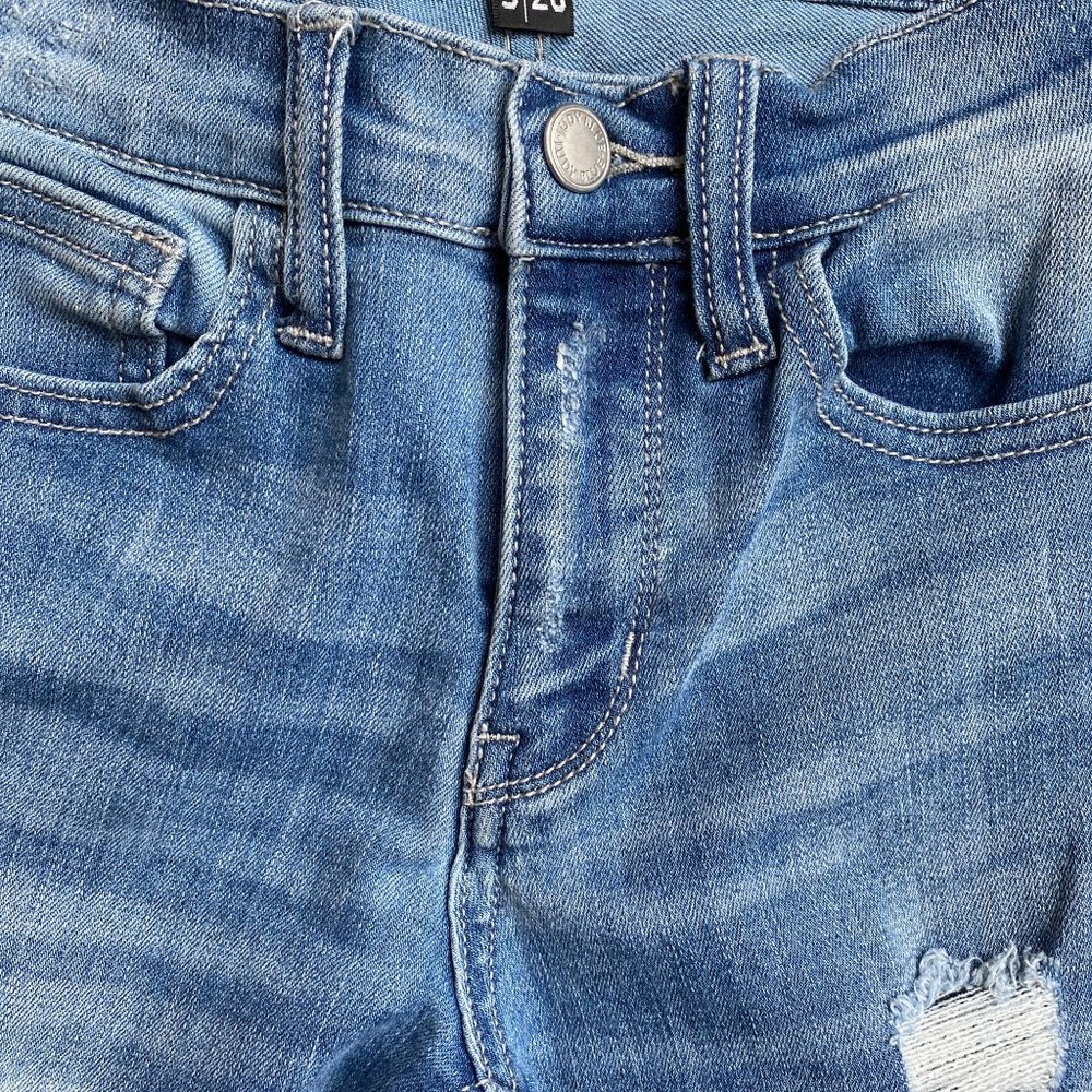 Judy Blue Destroyed Distressed Slim Skinny 90s Y2K Grunge Jeans JB8261MD-3/26 - Picture 7 of 16